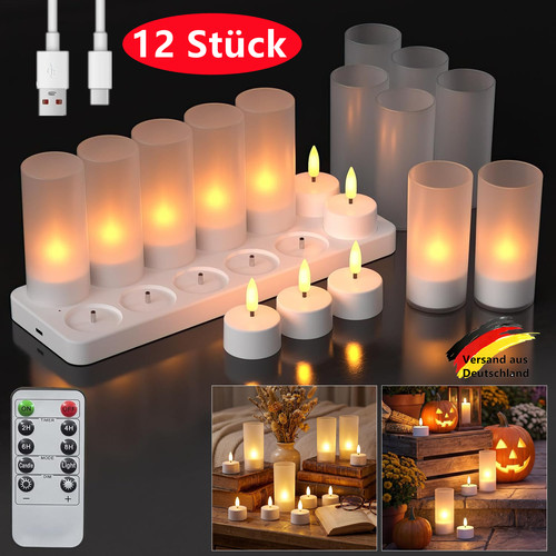 Stück wiederaufladbar led - 12,